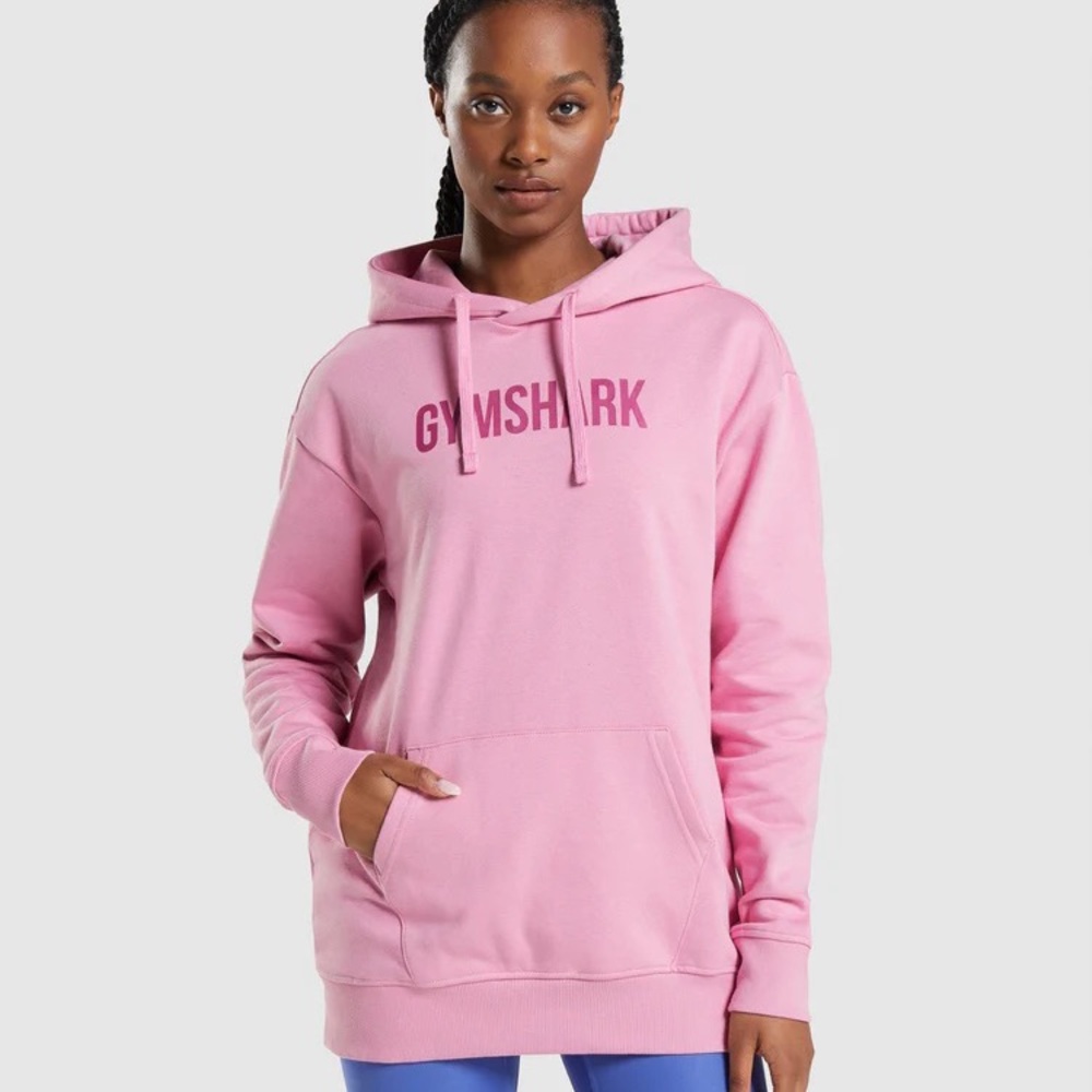 Pink gymshark apollo oversized hoodie